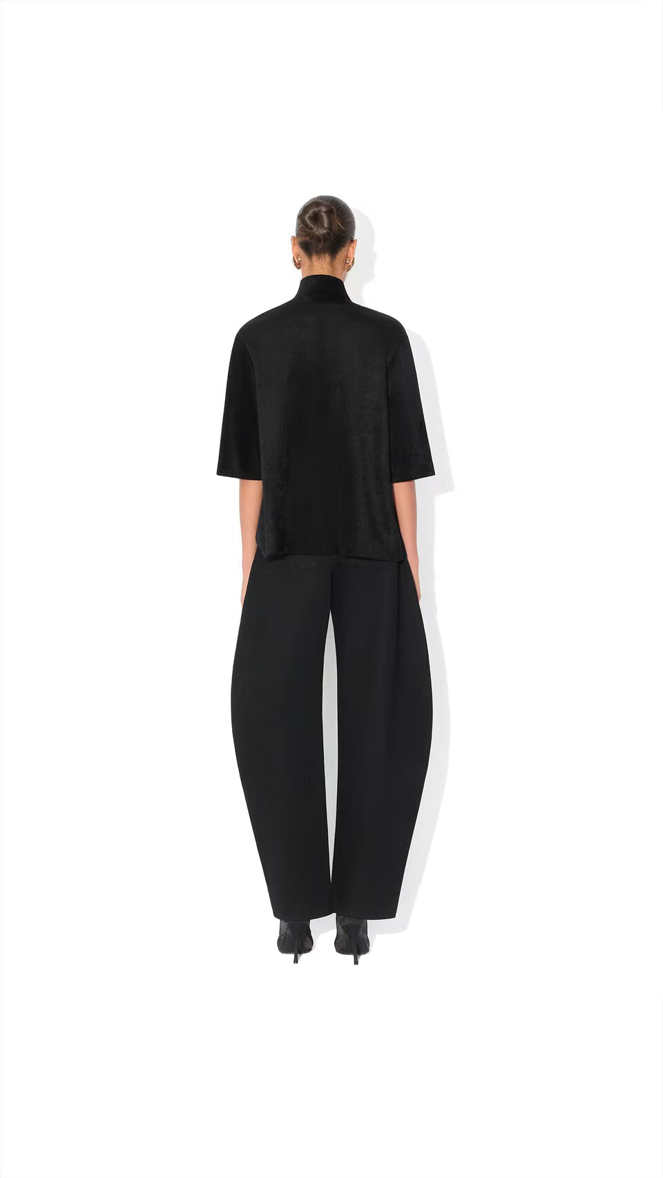 Maison AlaïA Denim Round Jeans — Black