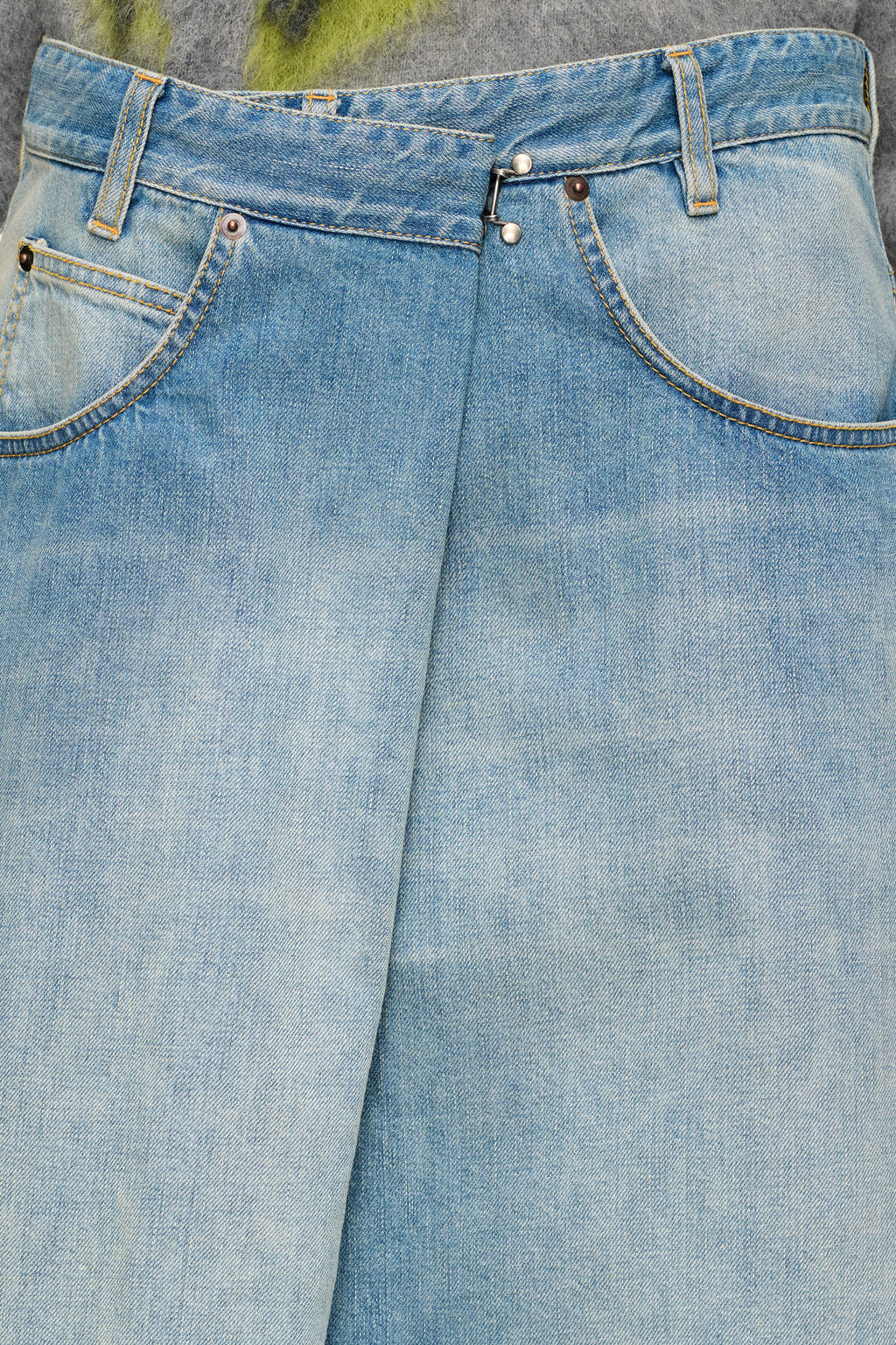 Maison Margiela Wrap Denim Skirt — Blue