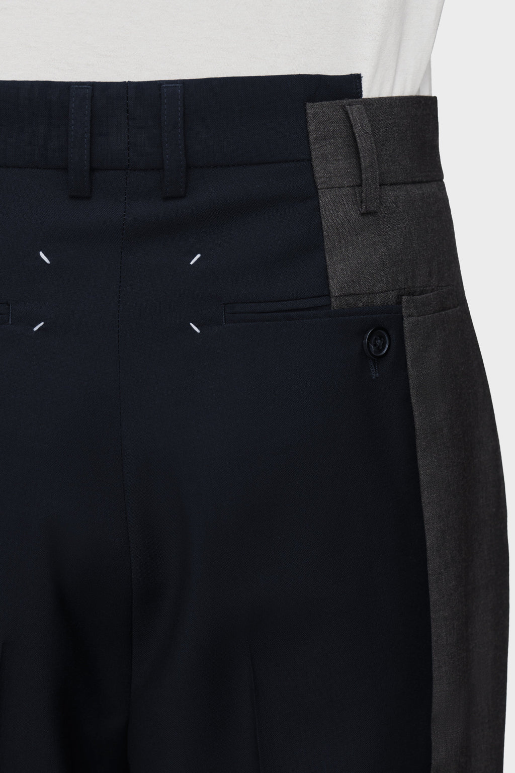 Maison Margiela Spliced Tailored Trousers — Blue