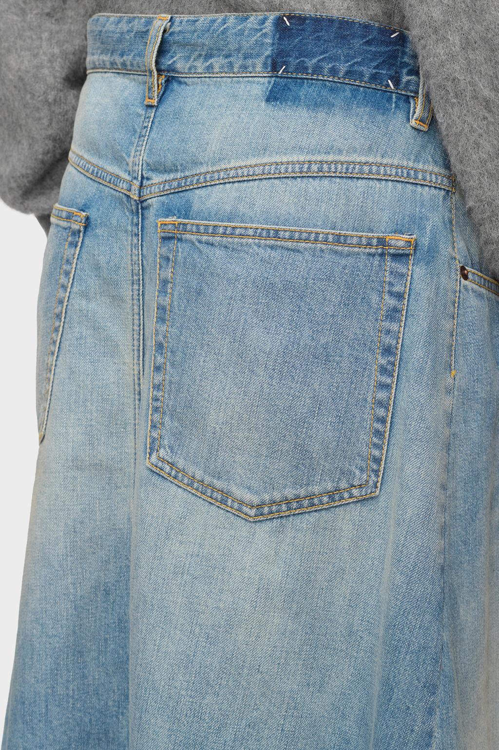 Maison Margiela Wrap Denim Skirt — Blue