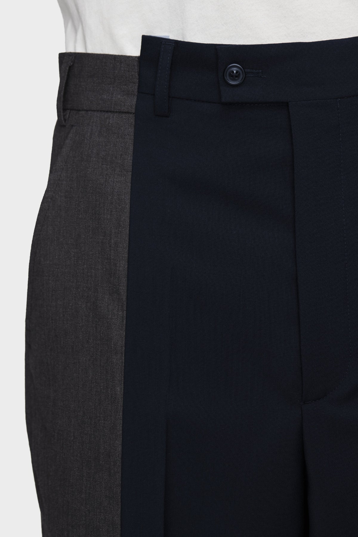 Maison Margiela Spliced Tailored Trousers — Blue