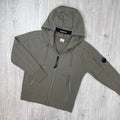 CP Company Raised Fleece Zip Hoodie - Fallen Rock