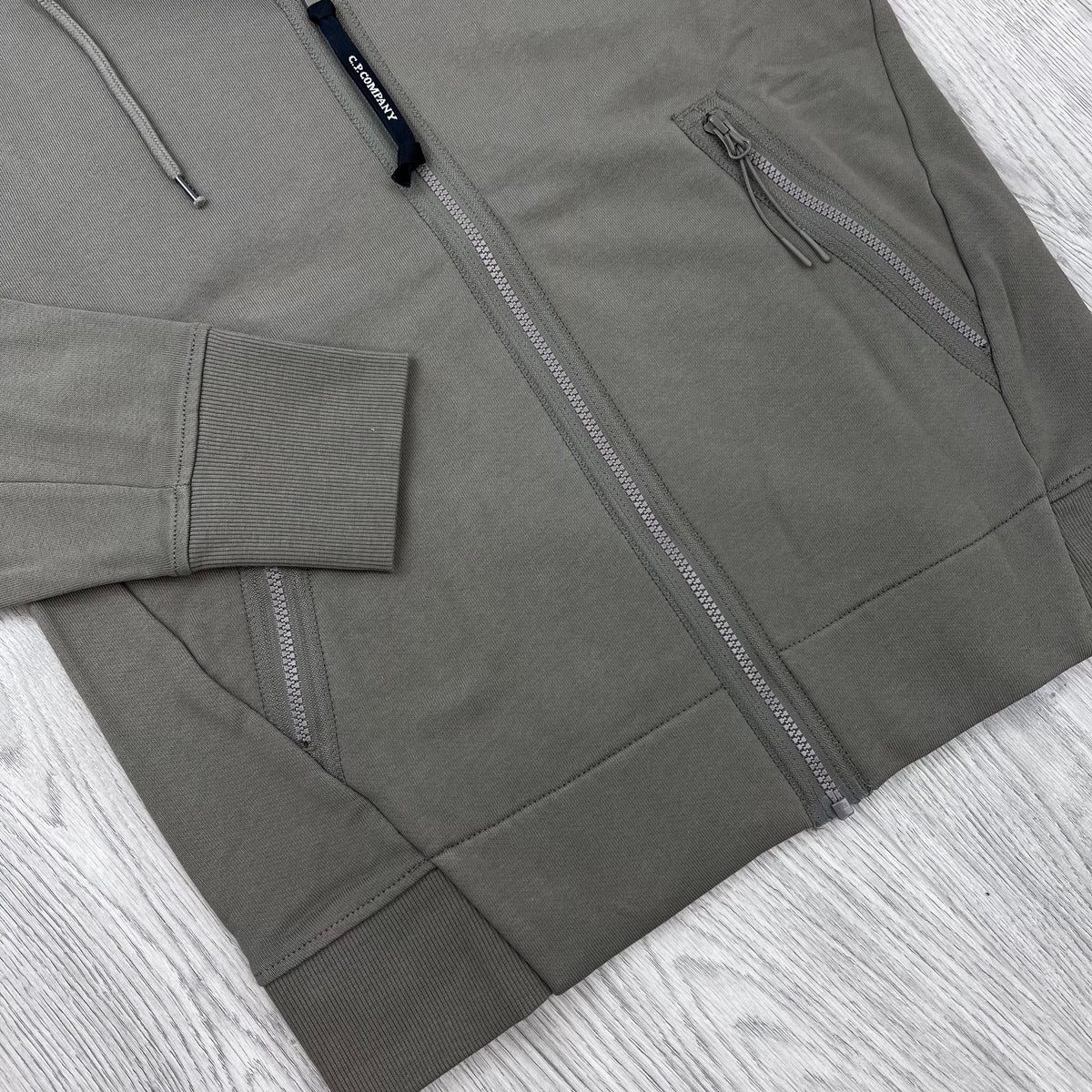 CP Company Raised Fleece Zip Hoodie - Fallen Rock