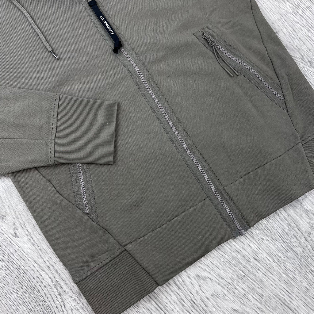 CP Company Raised Fleece Zip Hoodie - Fallen Rock