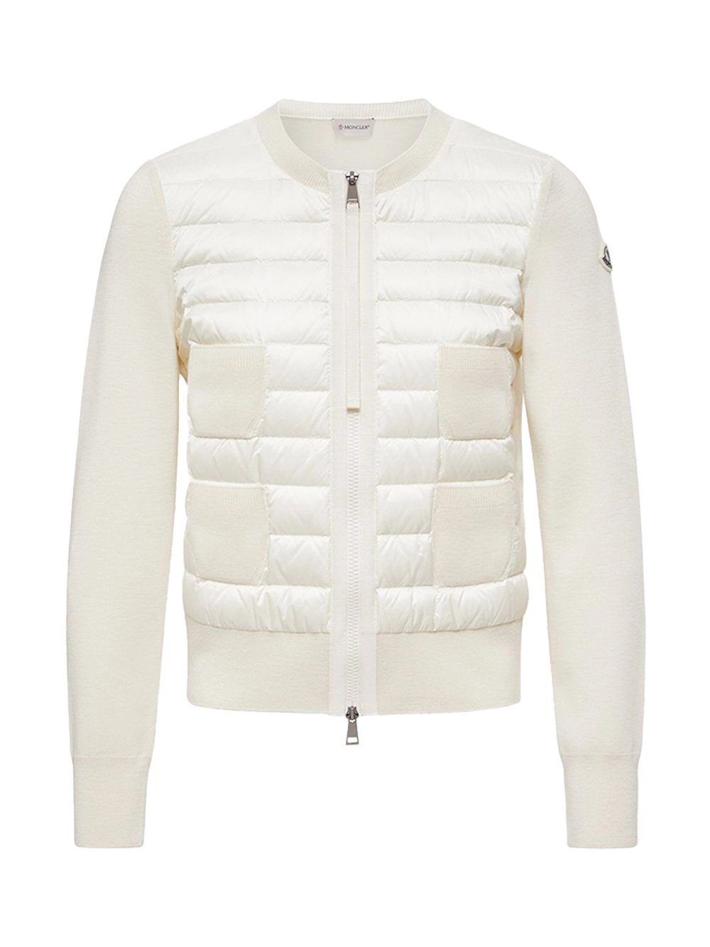 Moncler Padded Hybrid Cardigan — White