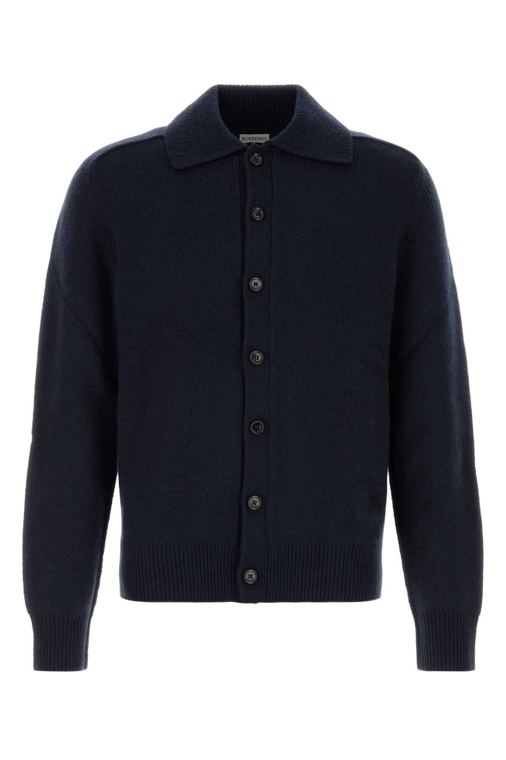 Burberry Cashmere-Knit Cardigan — Navy