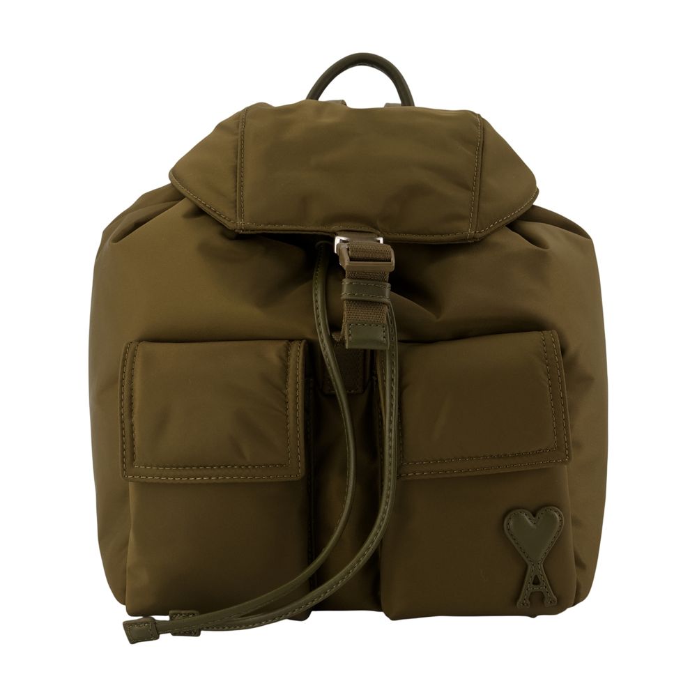 AMI Paris Backpack — Khaki