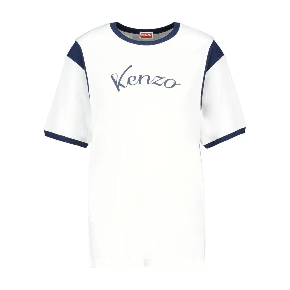 Kenzo Logo-Print Varsity T-Shirt — White