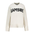 SamsøE SamsøE Logo-Intarsia Wool Sweater — White