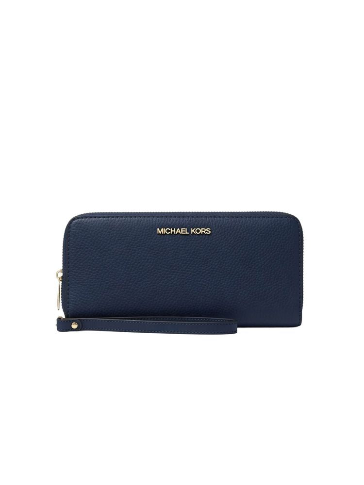 Michael Kors Leather Continental Wallet — Navy