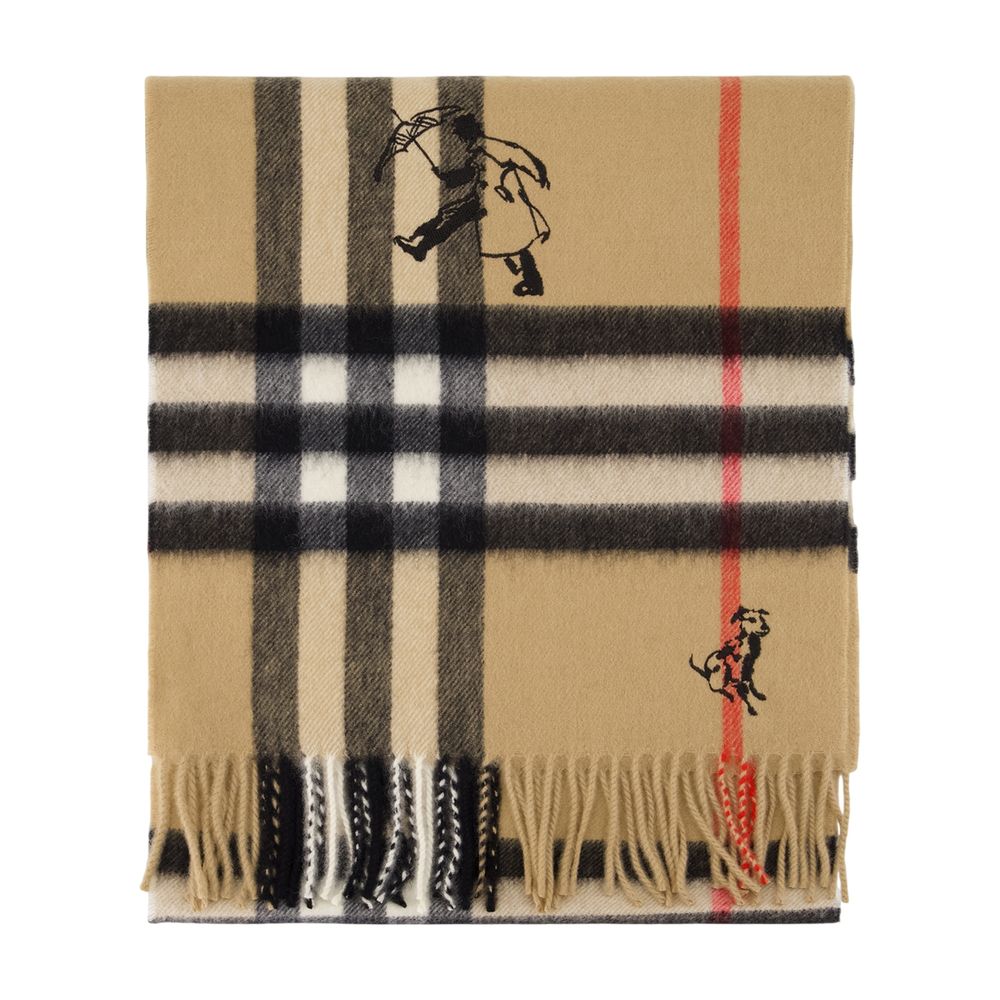 Burberry Giant Check Scarf — Beige