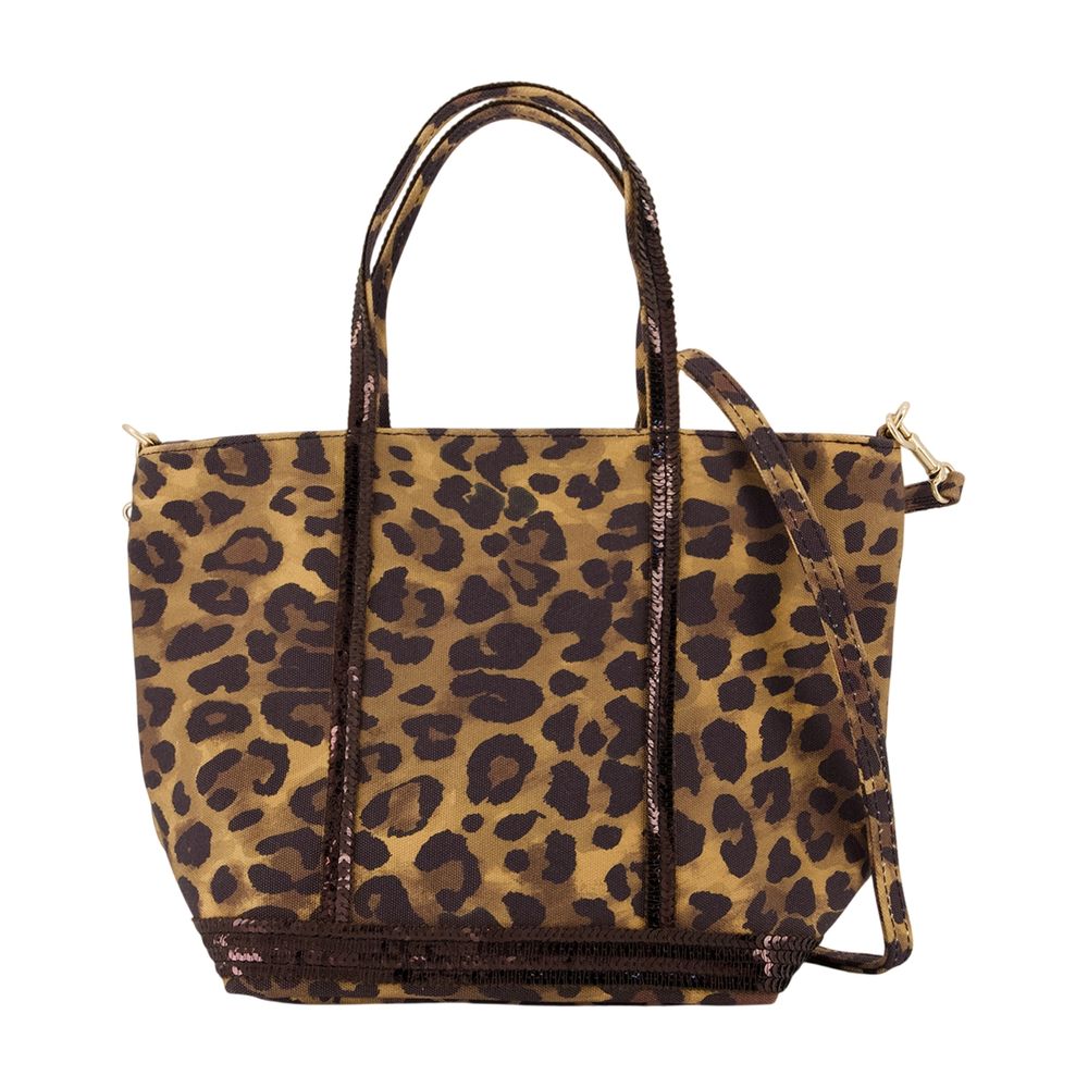 Vanessa Bruno Leopard-Print Cotton Tote Bag — Brown