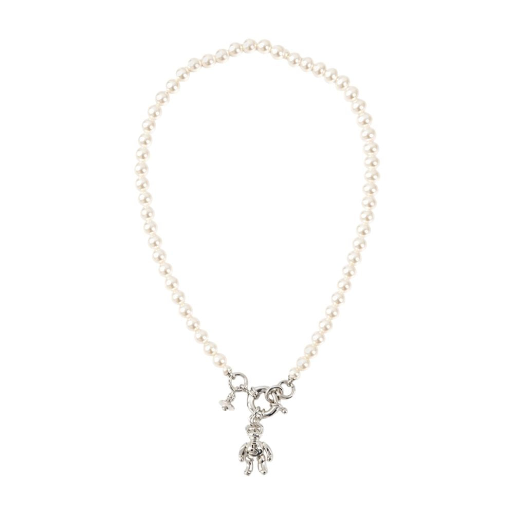Vivienne Westwood Pearl Strand with Silver Charm Necklace — Silver