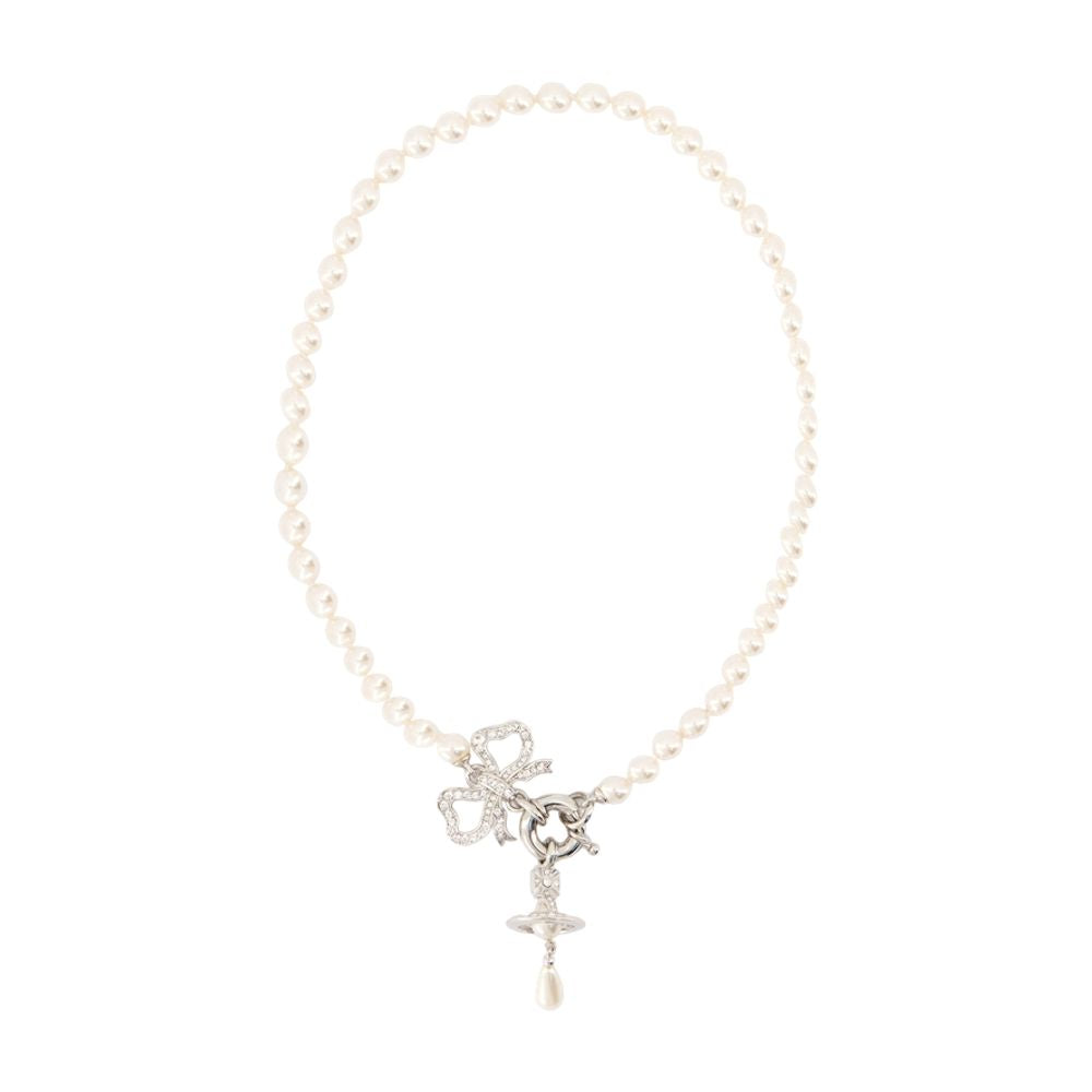 Vivienne Westwood Pearl and Silver Necklace — Silver
