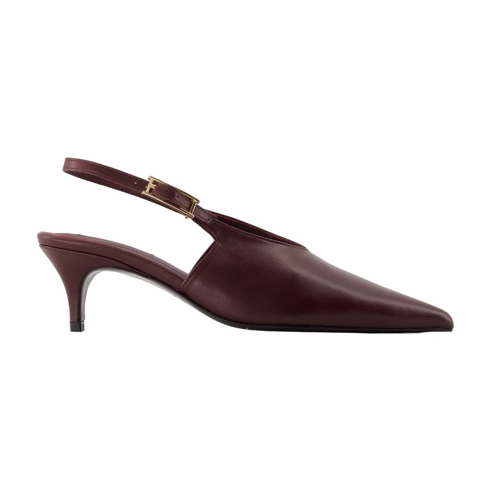 Anine Bing Nelly Buckle Pump — Burgundy