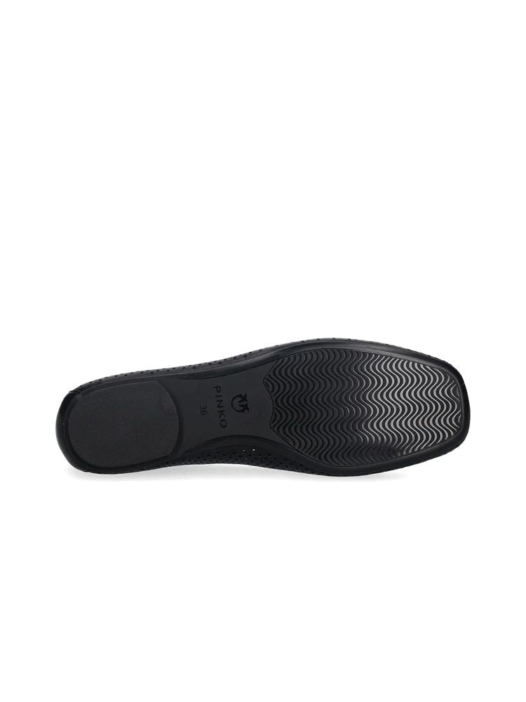 Pinko Nappa Leather Ballet Flat — Black