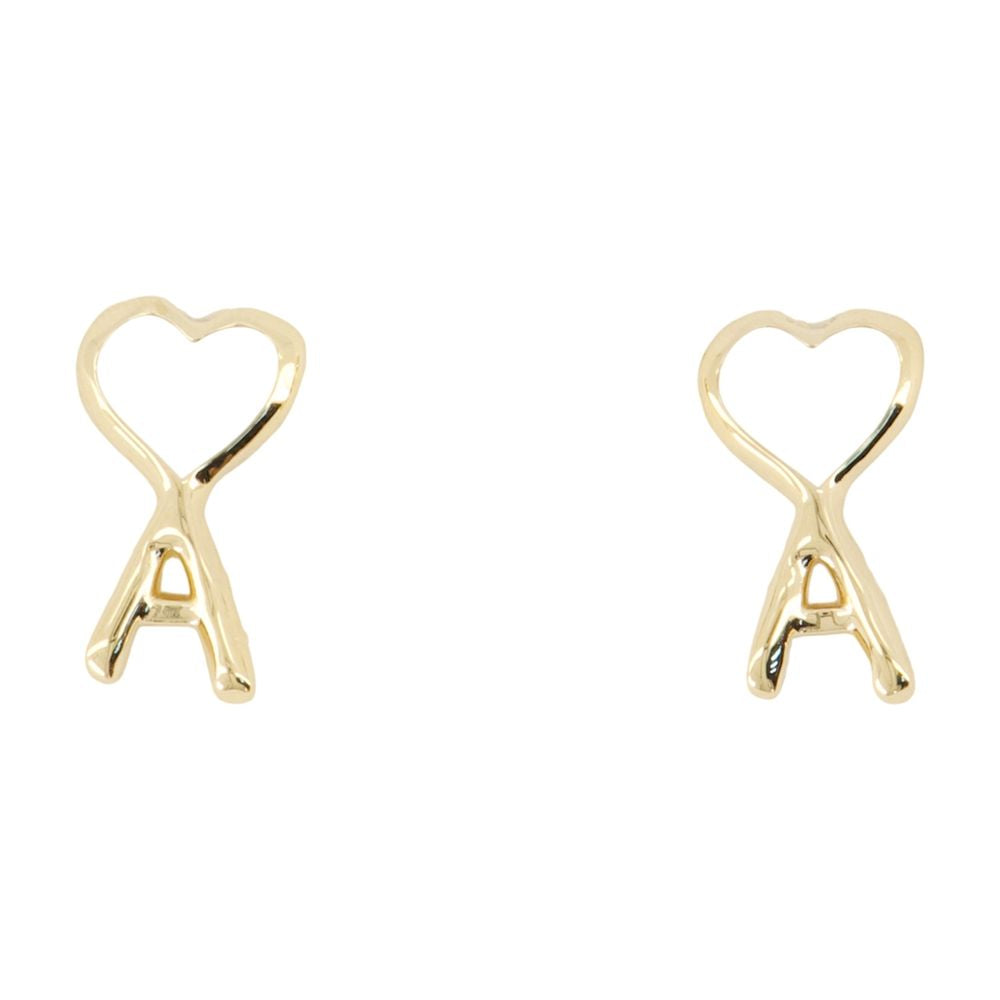AMI Paris Hammered Gold Earrings — Gold