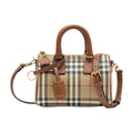 Burberry Ll Mini Bowling Bag — Beige