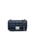 Michael Kors Quilted Leather Crossbody Bag — Navy