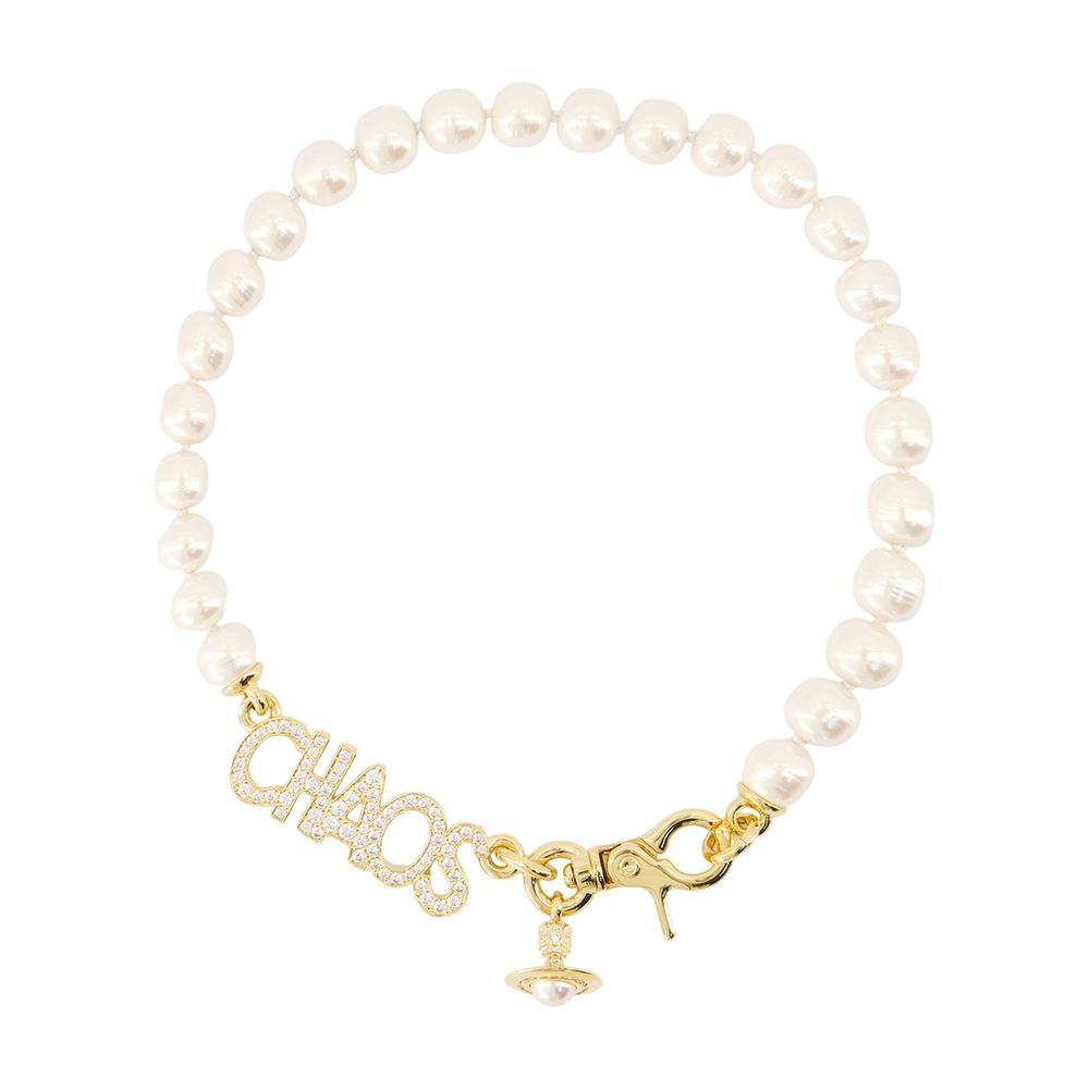 Vivienne Westwood Chaos Large Pearl Necklace — Gold