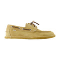 AMI Paris Suede Leather Boat Shoe — Beige