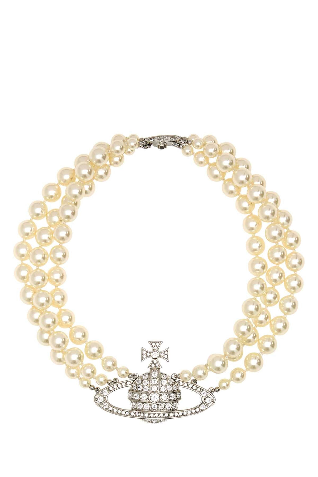 Vivienne Westwood Pearl Orb Pendant Necklace — Cream