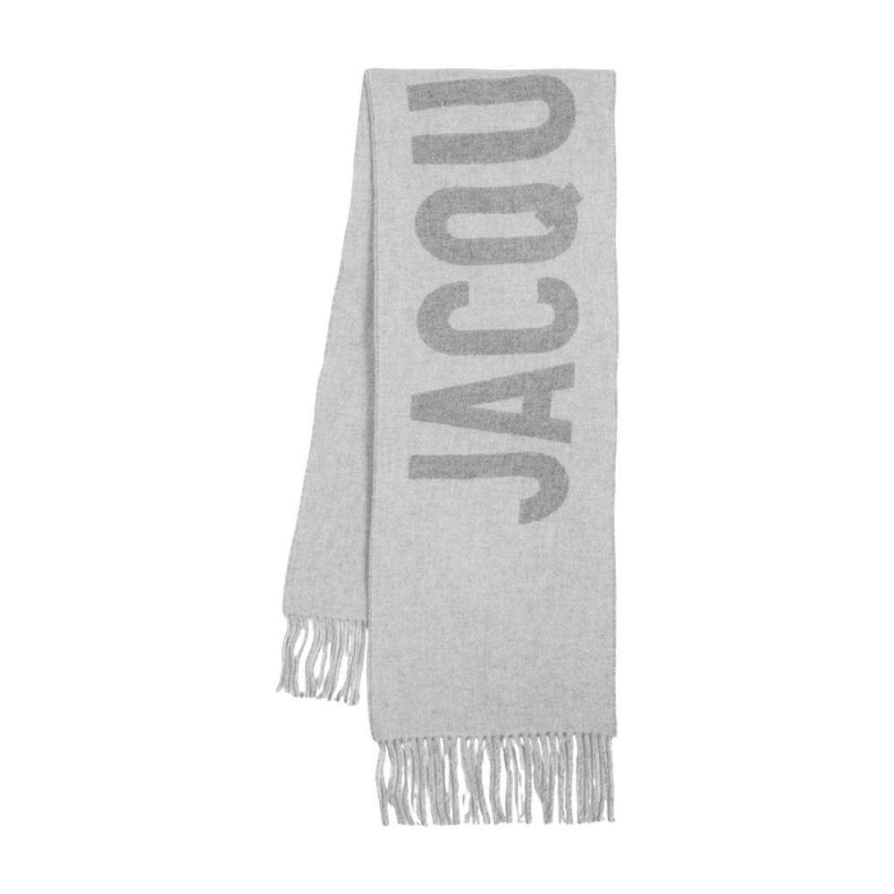 Jacquemus Wool Logo Scarf — Gray
