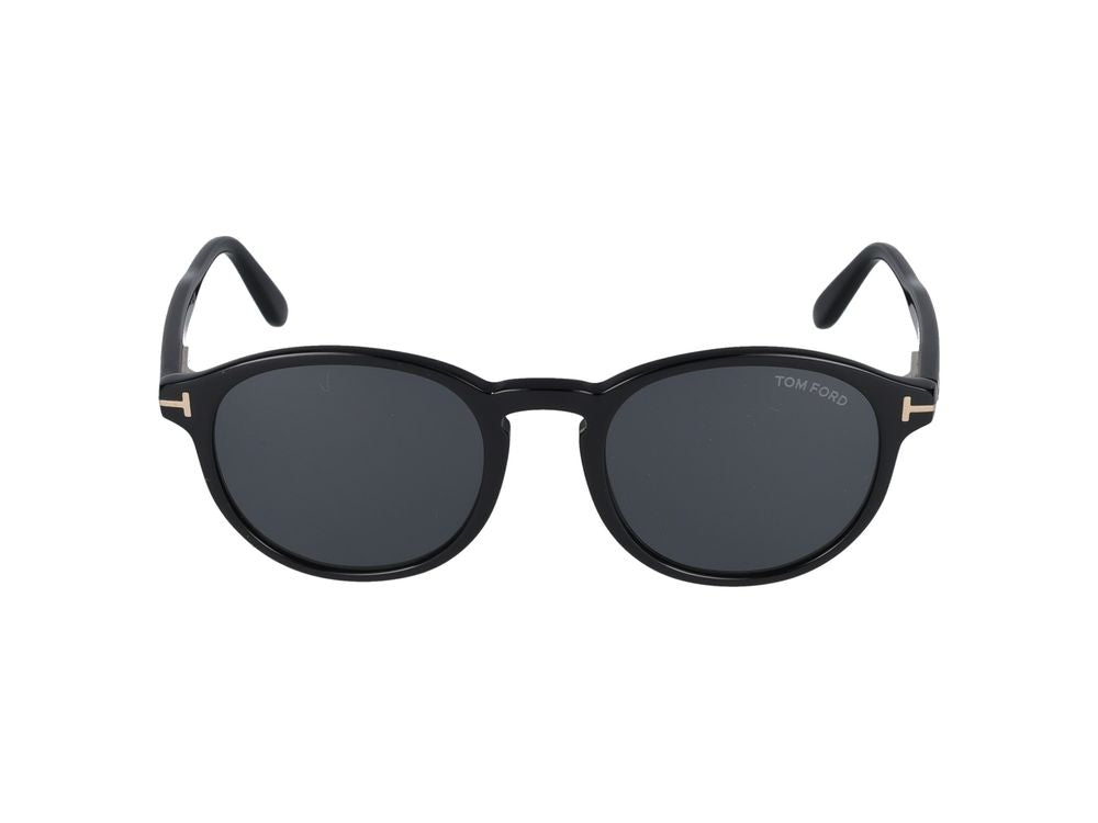 Tom Ford FT0834 Round-Frame Sunglasses — Black