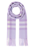Burberry Check Wool Scarf — Purple