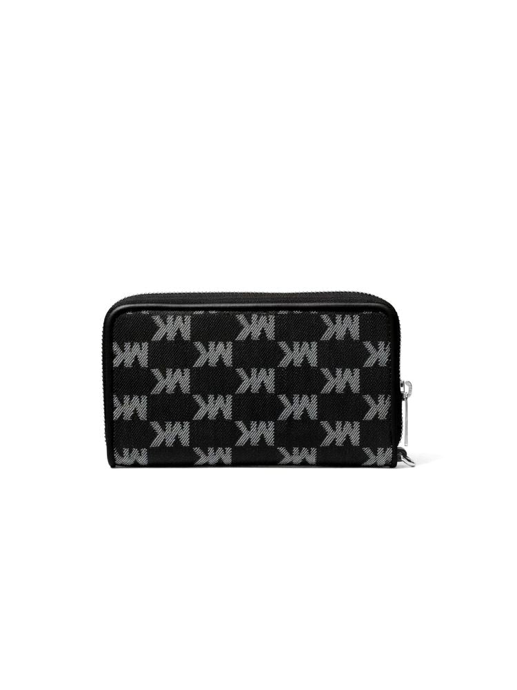 Michael Kors Logo-Jacquard Cotton Wallet — Black