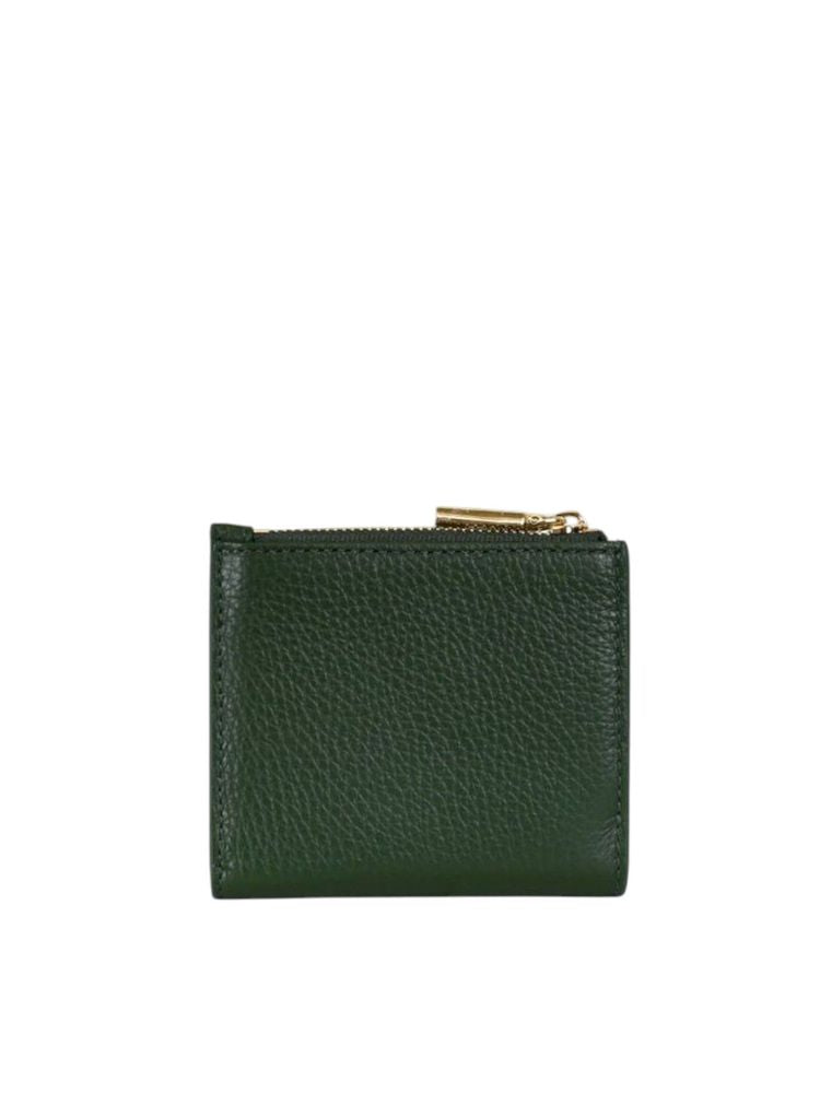 Coccinelle Grained Leather Wallet — Green