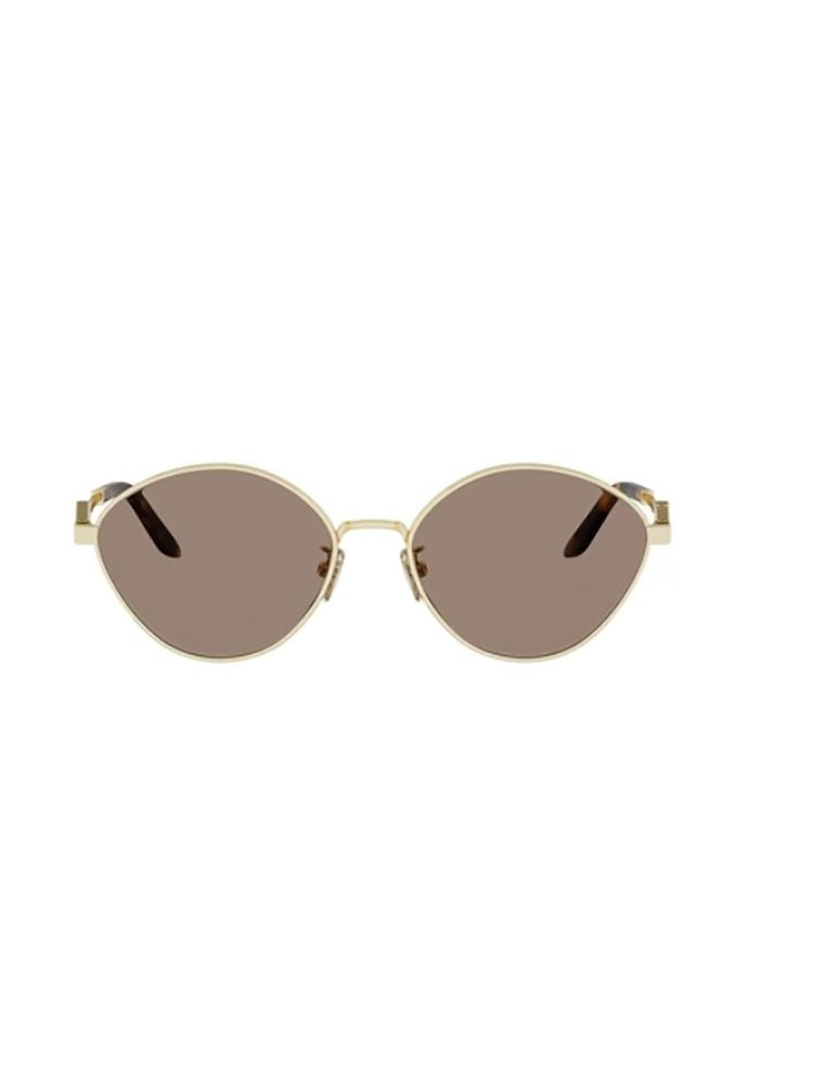 Fendi FE40217U Round Metal Frame Sunglasses — Gold