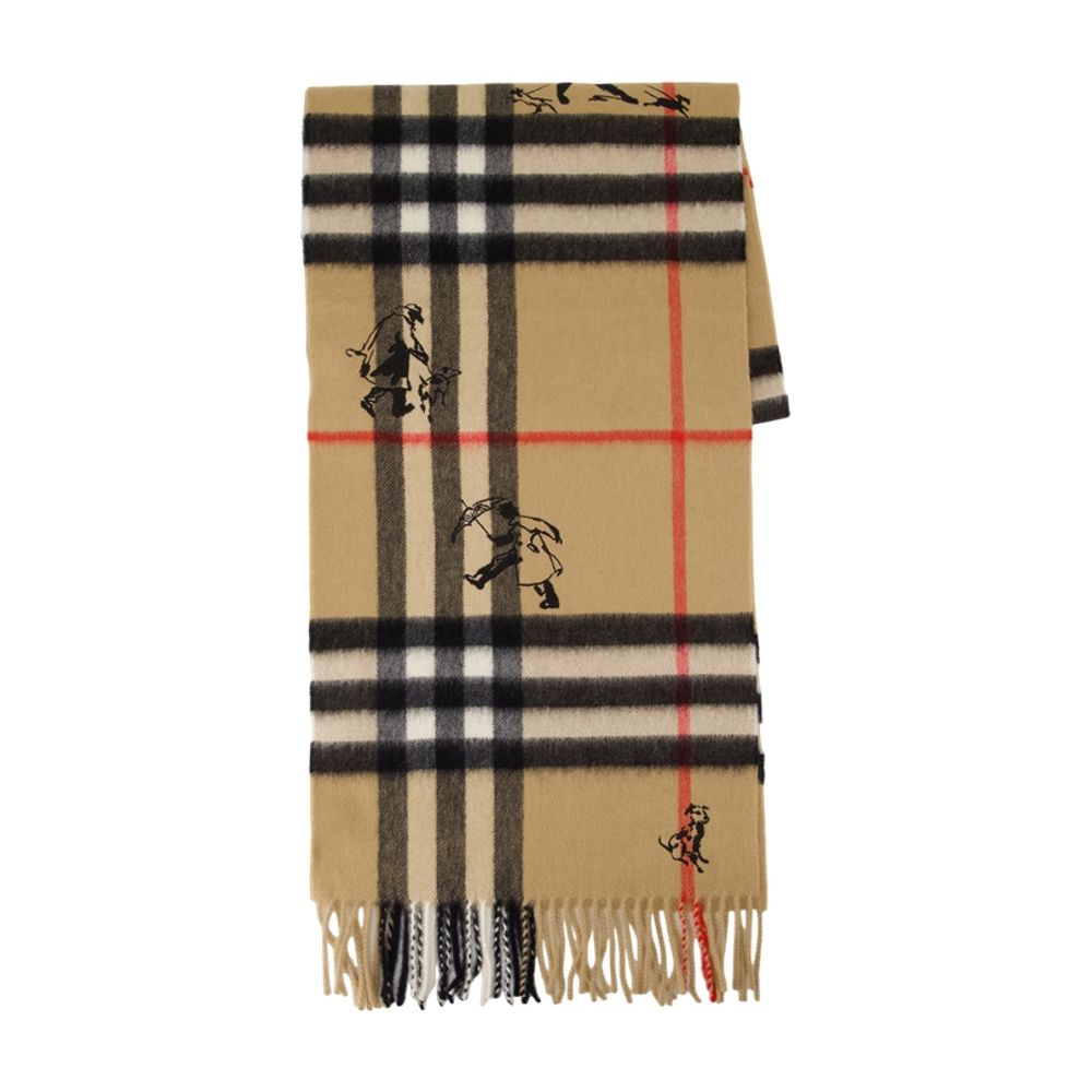 Burberry Giant Check Scarf — Beige