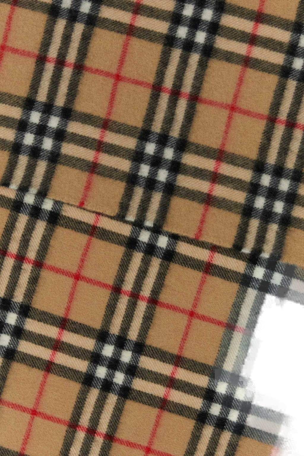 Burberry Cashmere Check Scarf — Beige