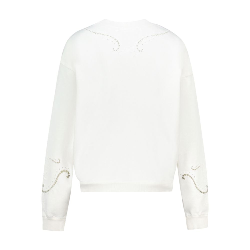 Isabel Marant Beaded Embroidered Sweatshirt — White