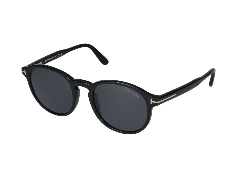 Tom Ford FT0834 Round-Frame Sunglasses — Black
