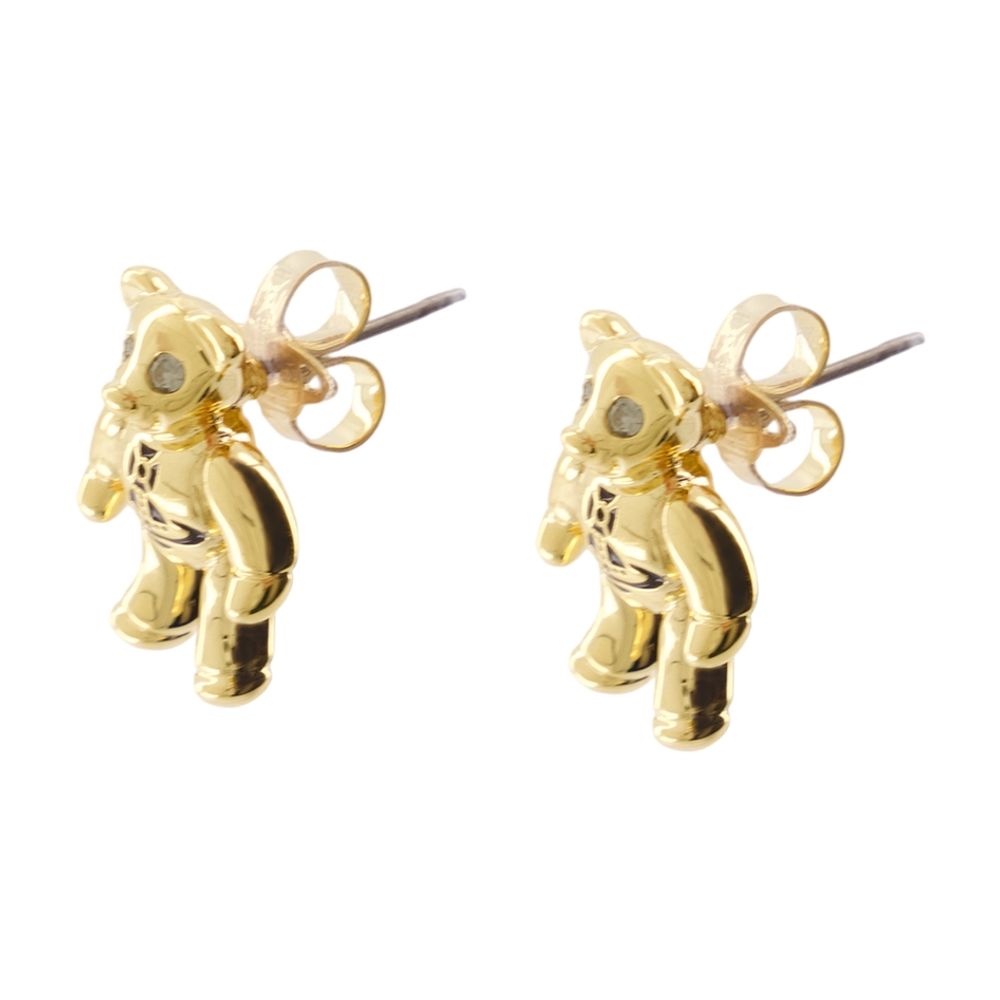 Vivienne Westwood Teddy Bear Gold Earrings — Gold