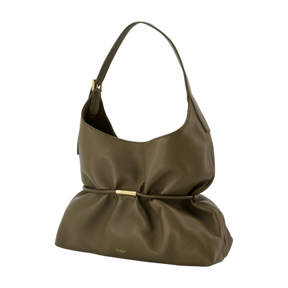Balmain Sphynx Shoulder Bag — Khaki