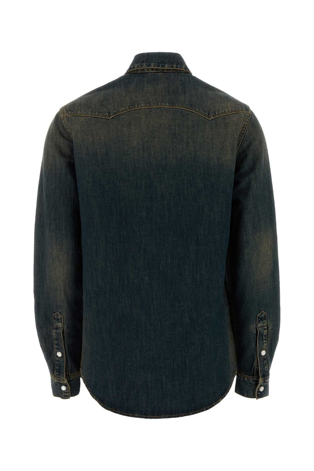 Fendi Cotton Abaca Denim Shirt — Blue