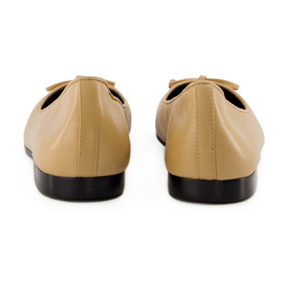 Tory Burch Cap Toe Ballerinas Ballerina Flat — Beige