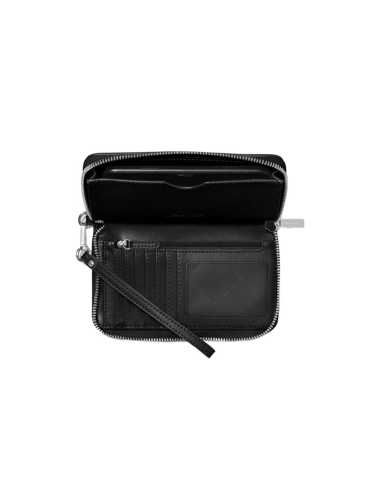 Michael Kors Logo-Jacquard Cotton Wallet — Black
