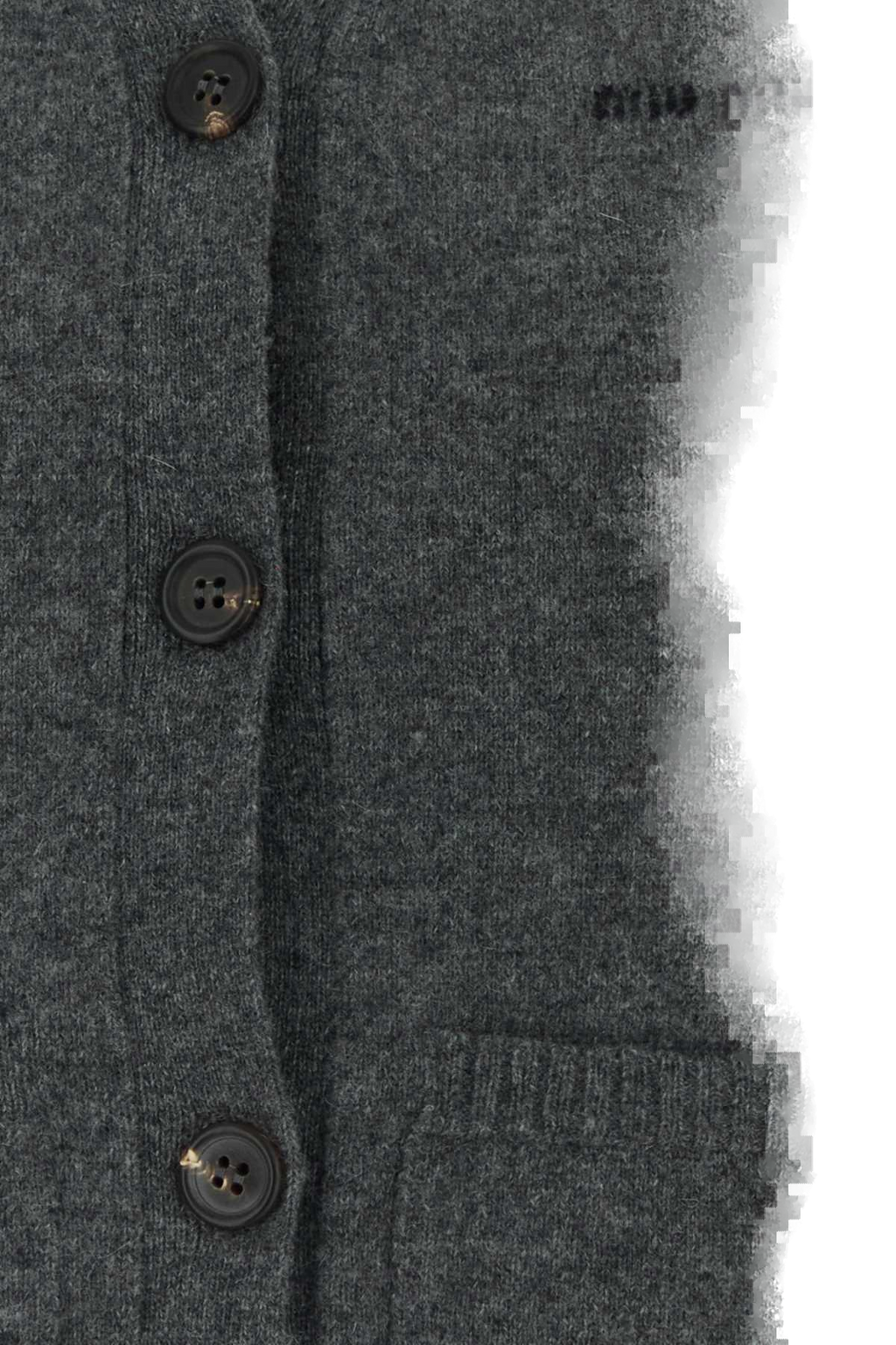 Miu Miu Cashmere Cardigan — Gray