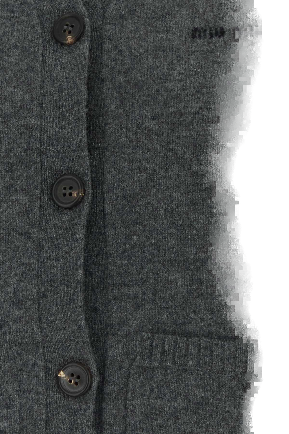 Miu Miu Cashmere Cardigan — Gray