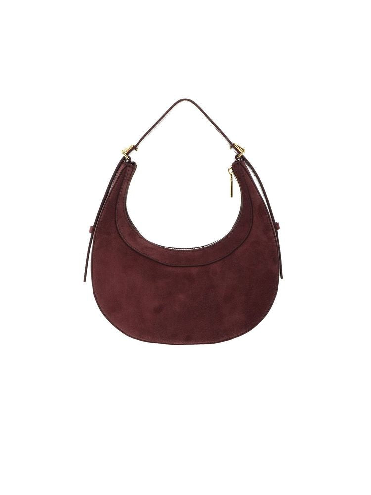 Coccinelle Suede and Leather Hobo Bag — Purple