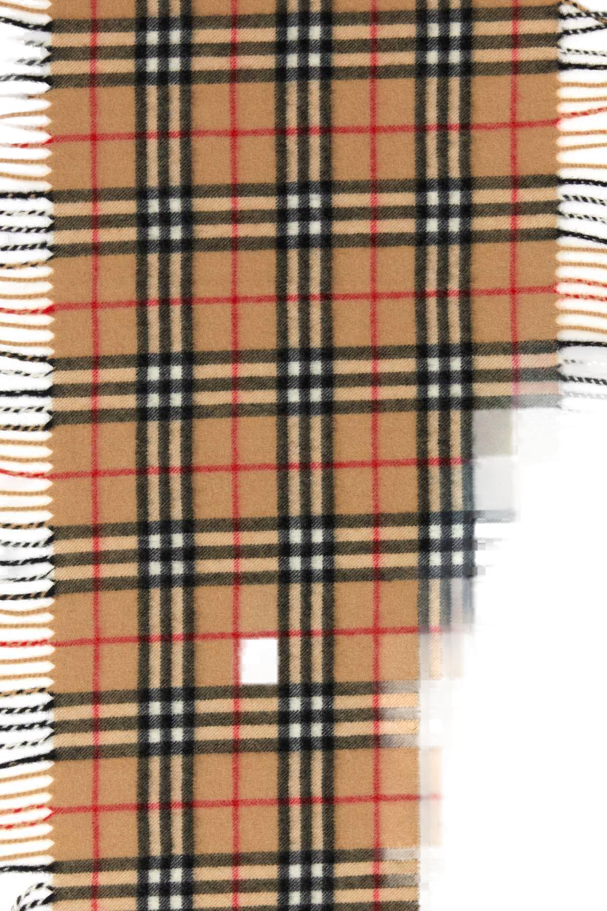 Burberry Cashmere Check Scarf — Beige