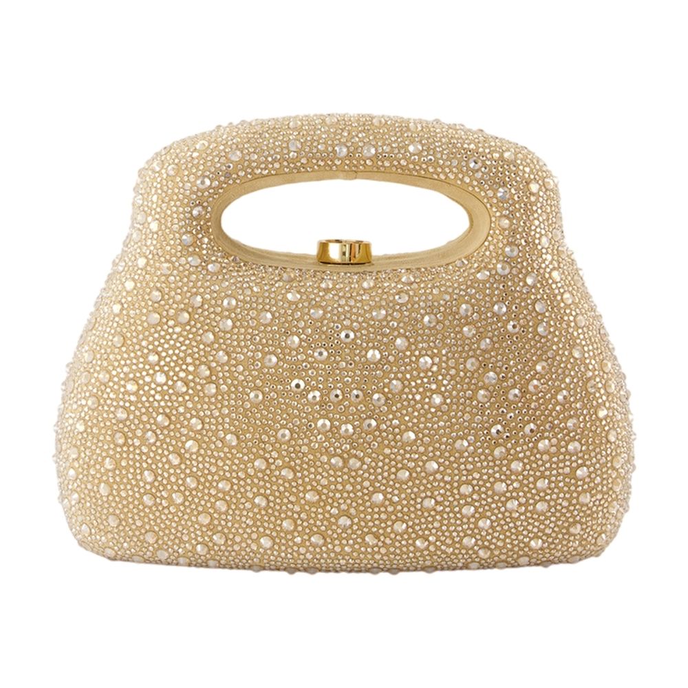 Cult Gaia Mimi Top Handle Clutch — Gold