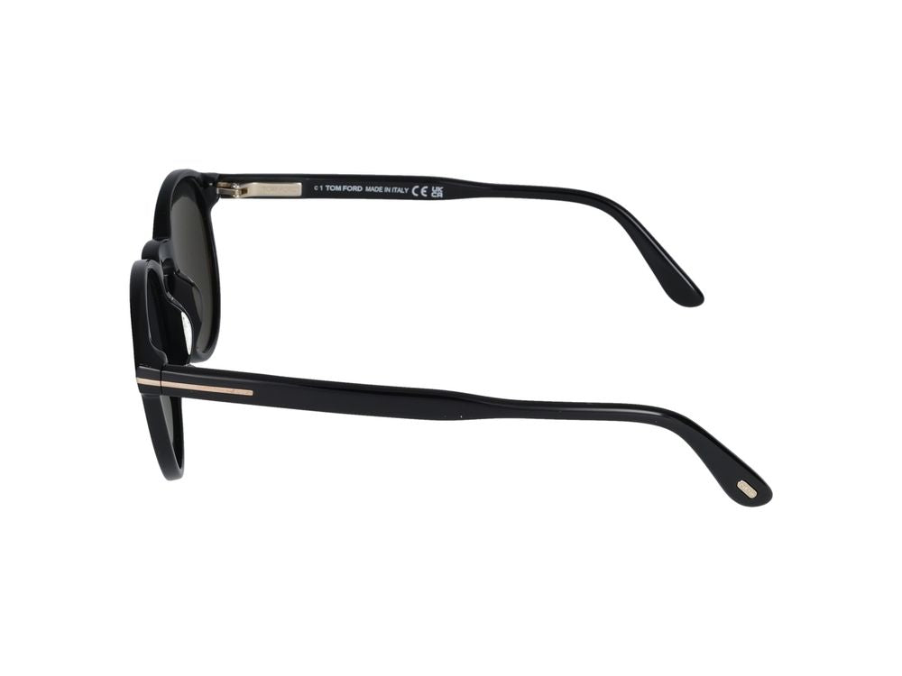 Tom Ford FT0834 Round-Frame Sunglasses — Black