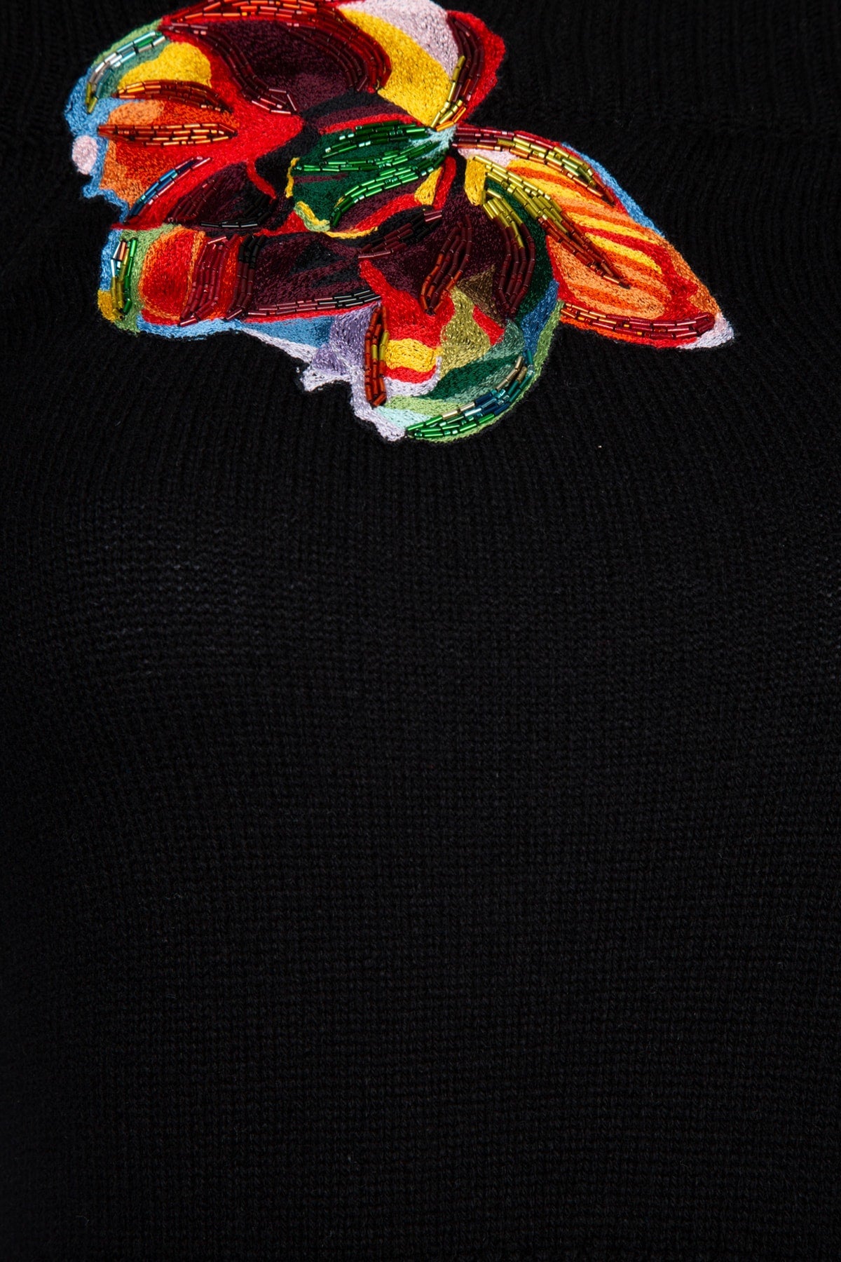 Alexander McQueen Floral-Embroidered Cotton Sweater