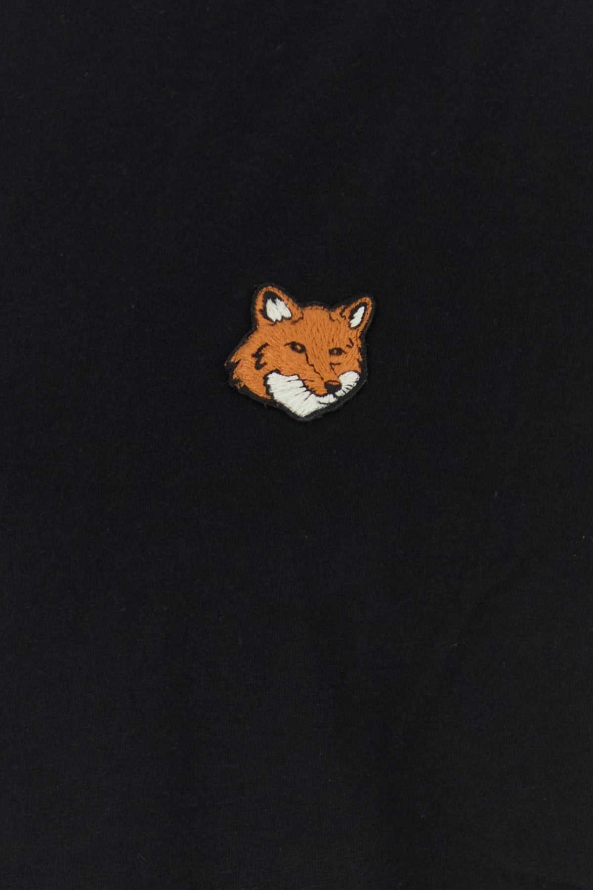 Maison Kitsune Organic Cotton T-Shirt — Black