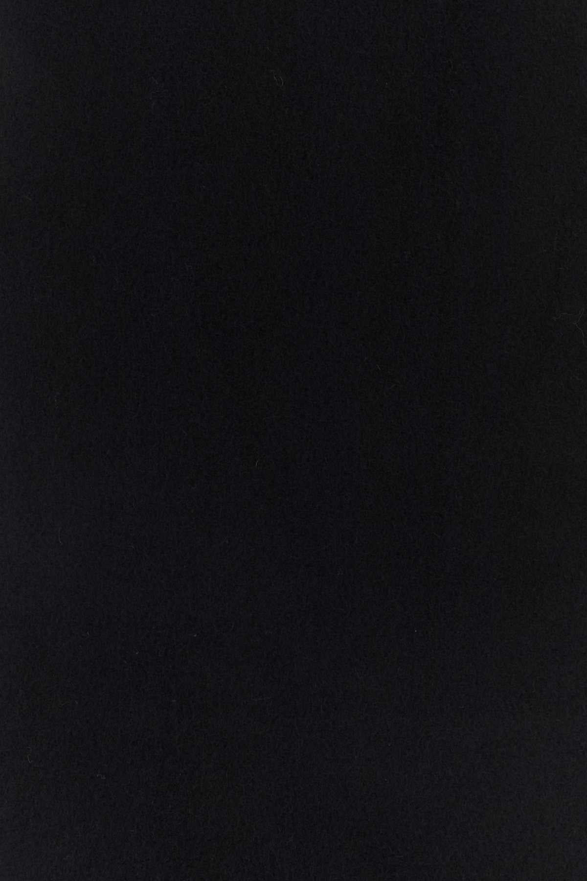 AMI Paris Wool Fringe Scarf — Black